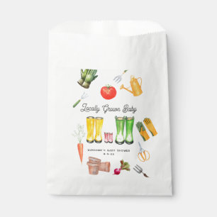 Locally Grown Pink Boots Garden Baby Shower Favour Bags