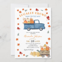 Locally Grown Pumpkin Truck Fall Boy Baby Shower