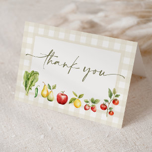 Locally Grown Rustic Farmers Market Baby Shower Thank You Card