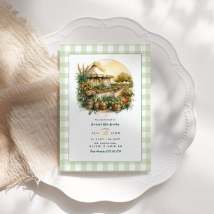 Locally Grown Rustic Farmers Market Birthday Party Invitation