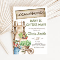 Locally Grown Rustic Market Baby Shower