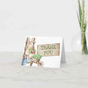 Locally Grown Rustic Market Baby Shower Thank You Card
