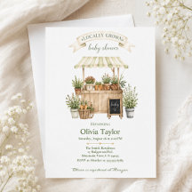 Locally Grown Sage Farmers Market Baby Shower