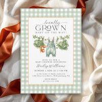 Locally Grown Sage Green Gingham Baby Shower