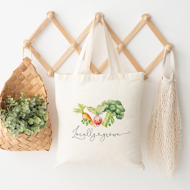 Locally grown vegetables farmers market tote bag (Creator Uploaded)