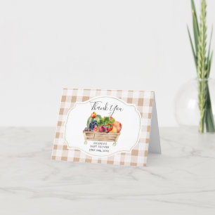 Locally Grown Veggies Farmer Market Baby Shower Thank You Card