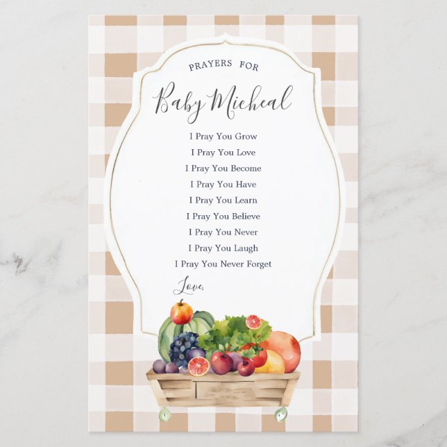 Locally Grown Veggies Farmers Prayers for Baby (Front)