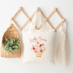 Locally Grown Whimsical Strawberry Baby Shower Tote Bag