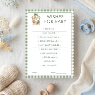 Locally Grown Wishes for Baby Shower Game card