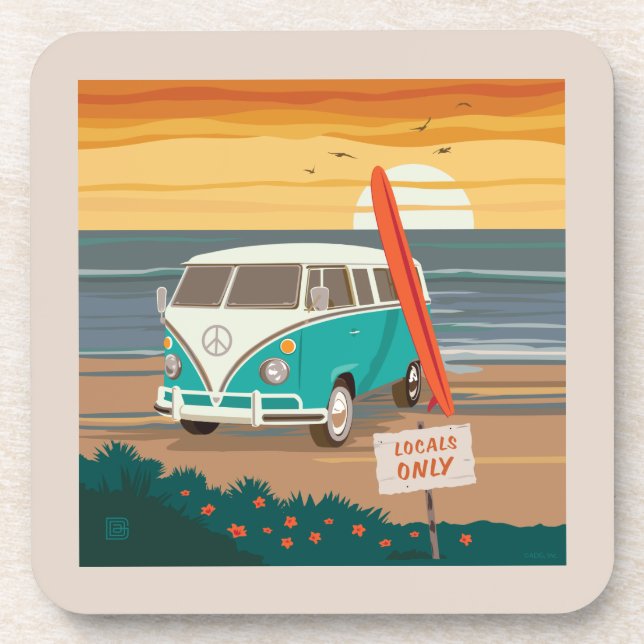 Locals Only | VW Surf Van Coaster (Front)