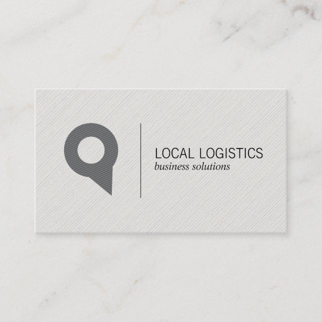 Location Icon | Logistics Business Card (Front)