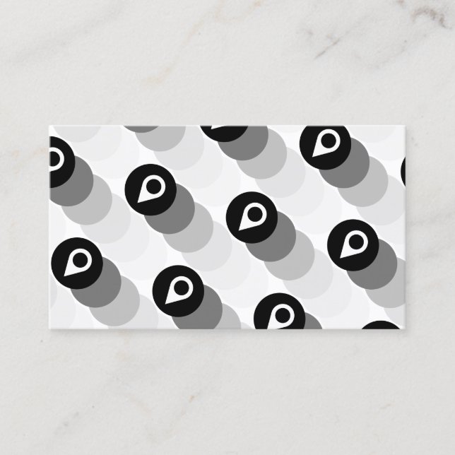 Location logo kinetic pattern  business card (Front)