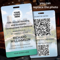 Location Replaceable Photo QR Logo Conference