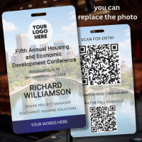 Location Replaceable Photo QR Logo Conference