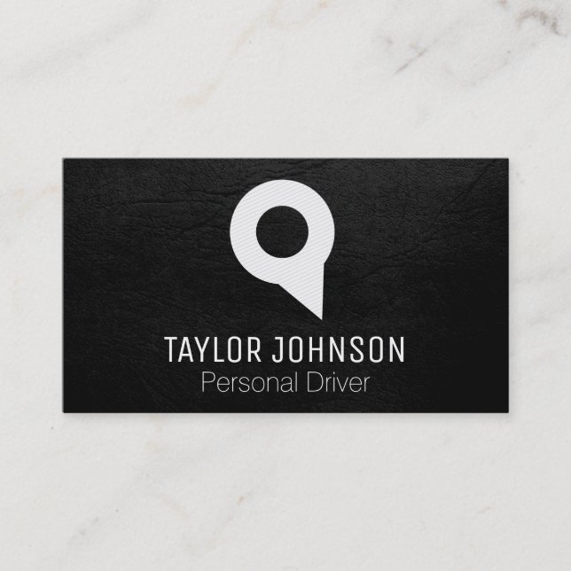 Locator Pin | Black // Yellow Business Card (Front)