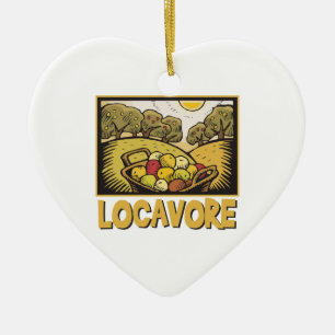 Locavore Slow Food Ceramic Tree Decoration