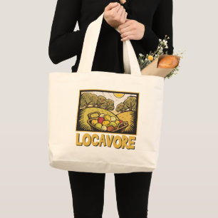 Locavore Slow Food Large Tote Bag