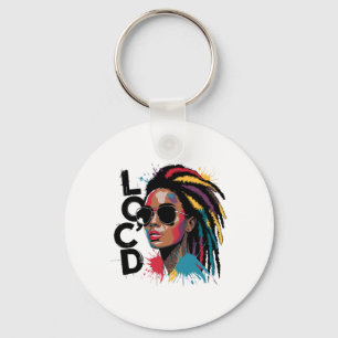 Loc'd For Life Afro Locs Drug Dreadlocks Black Mel Key Ring