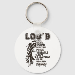 Loc'd Hair Black Queen Black History Month Afro Wo Key Ring