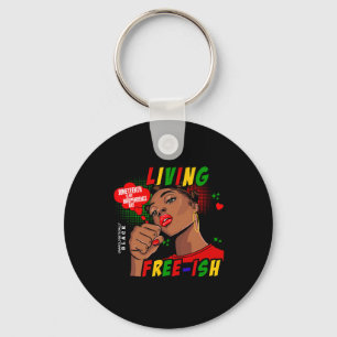 Loc'd Hair Black Woman Juneteenth Is My Independen Key Ring