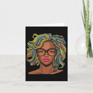 Loc'd Hair Girl African American Black Women Pride Card