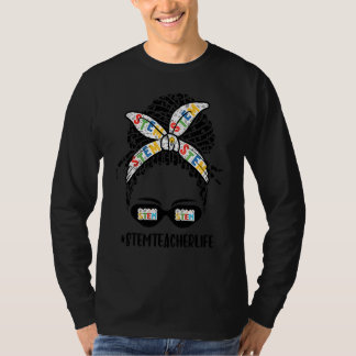 Locd STEM Teacher Life African American Locs Hair  T-Shirt