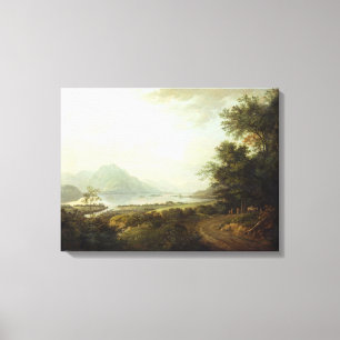 Loch Awe, Argyllshire, c.1780-1800 (oil on canvas) Canvas Print