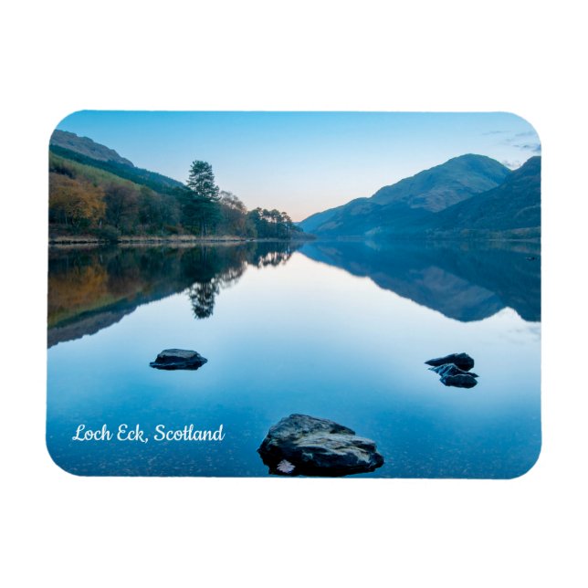 Loch Eck in Blue, Scotland Magnet (Horizontal)