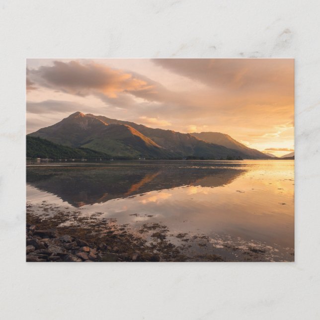 Loch Leven Sunset Holiday Postcard (Front)
