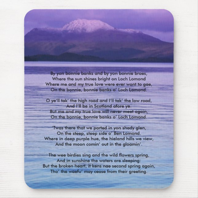Loch Lomond By yon bonnie banks Mouse Pad (Front)