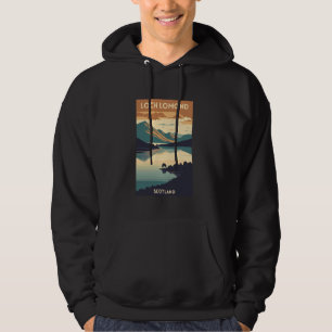 Loch Lomond Scotland Scottish Highlands UK Retro T Hoodie