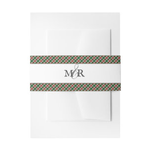 Loch Lomond Scottish Regional Tartan Plaid Invitation Belly Band
