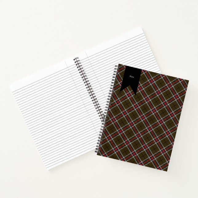 Loch Ness District Tartan Plaid Notebook (Inside)