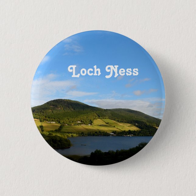 Loch Ness in Scotland 6 Cm Round Badge (Front)