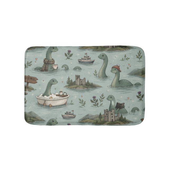 Loch Ness Monster  Bath Mat (Front)