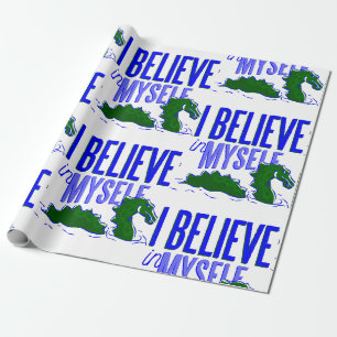 loch ness monster believe in myself wrapping paper