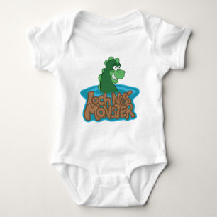 Loch Ness Monster Cartoon Baby Bodysuit