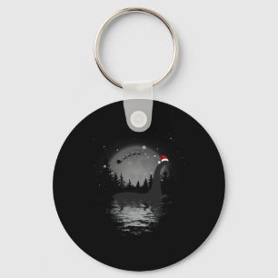 Loch Ness Monster Christmas Full Moon Nessie Xmas Key Ring