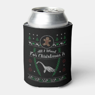 Loch Ness Monster Christmas Ugly Shirt Can Cooler