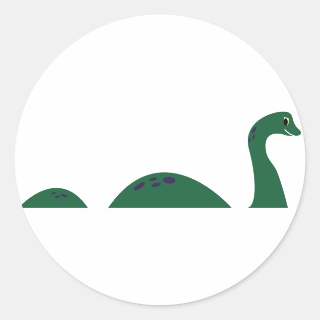 Loch Ness Monster Classic Round Sticker (Front)