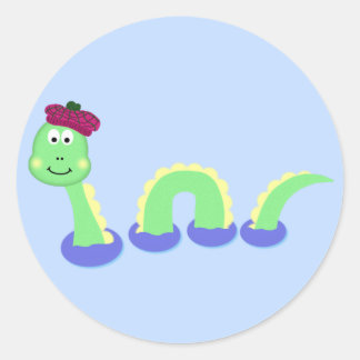 Loch Ness Monster Classic Round Sticker