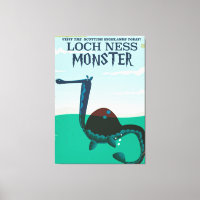 Loch Ness Monster funny travel poster