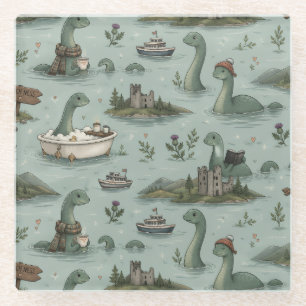 Loch Ness Monster Glass Coaster