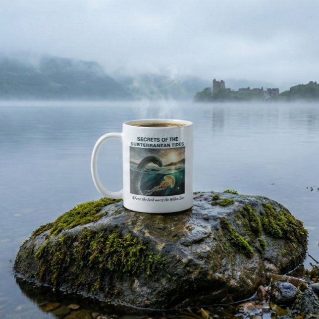 Loch Ness Monster Myth | Whimsigoth Folklore Coffee Mug (Loch Ness Monster Nessie Ceramic Mug Gift. Scottish Folklore Niseag Star Jelly Witchlight Guardian)