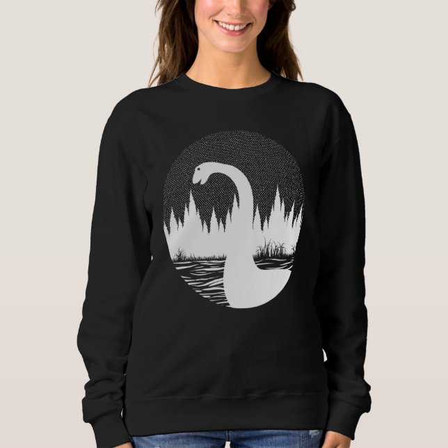 Loch Ness Monster Nessie Cool Folklore Design Cryp Sweatshirt (Front)