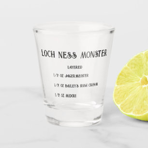 Loch ness monster novelty shot glass