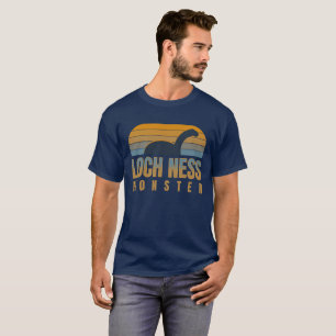 Loch Ness Monster Retro Sunset Vintage T-Shirt