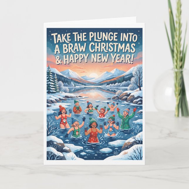 Loch Ness Plunge Christmas Card (Front)