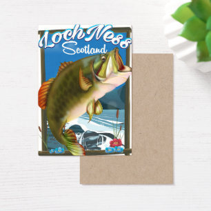 Loch Ness Scotland Fishing travel poster