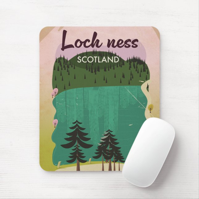 Loch Ness Scotland Mouse Pad (With Mouse)